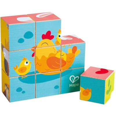 Hape Blockpuzzle Bauernhoftiere mehrfarbig Hape Blockpuzzle Bauernhoftiere mehrfarbig