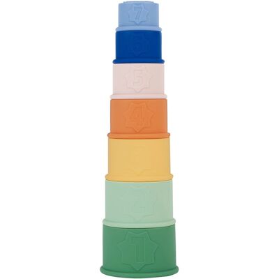 Badabulle Stapelbecher Silikon 7tlg. mehrfarbig Badabulle Stapelbecher Silikon 7tlg. mehrfarbig
