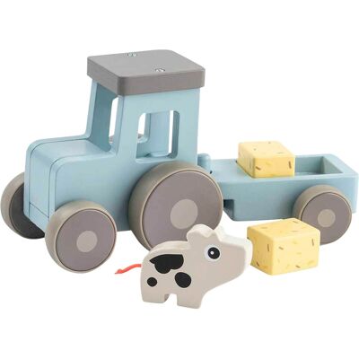 Done by Deer Traktor Tiny Farm Kuh Dotti blau Done by Deer Traktor Tiny Farm Kuh Dotti blau