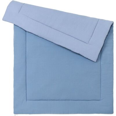 BORNINO HOME Wende-Krabbeldecke Musselin 100x145 cm blau BORNINO HOME Wende-Krabbeldecke Musselin 100x145 cm blau