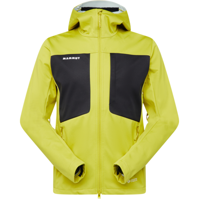 Mammut Vielseitig einsetzbare Softshelljacke für jede Saison Ultimate VIII SO Hooded Jacket Men Gelb S Mammut Vielseitig einsetzbare Softshelljacke für jede Saison Ultimate VIII SO Hooded Jacket Men Gelb S