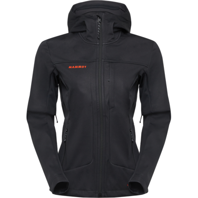 Mammut Vielseitig einsetzbare Softshelljacke für jede Saison Ultimate VIII SO Hooded Jacket Women 25 Years Schwarz XS Mammut Vielseitig einsetzbare Softshelljacke für jede Saison Ultimate VIII SO Hooded Jacket Women 25 Years Schwarz XS