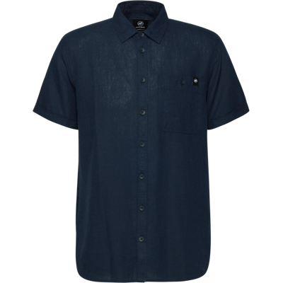 Mammut Kurzärmliges Alltagshemd mit Naturfasern Alvra Summer Shirt Men Blau M Mammut Kurzärmliges Alltagshemd mit Naturfasern Alvra Summer Shirt Men Blau M
