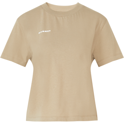 Mammut Kurz geschnittenes Baumwoll-T‑Shirt Base Cropped T-Shirt Women Mini Logo Brown XS Mammut Kurz geschnittenes Baumwoll-T‑Shirt Base Cropped T-Shirt Women Mini Logo Brown XS