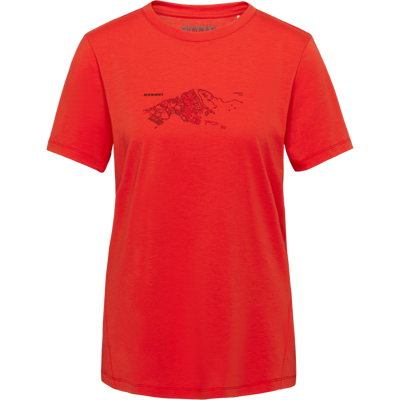 Mammut Feuchtigkeitsableitendes T-Shirt zum Wandern Mountain T-Shirt Women Fruendenhorn Rot S Mammut Feuchtigkeitsableitendes T-Shirt zum Wandern Mountain T-Shirt Women Fruendenhorn Rot S