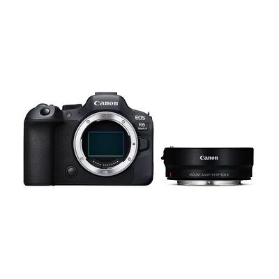 Canon EOS R6 Mark II + lens adapter (without control ring) Canon EOS R6 Mark II + lens adapter (without control ring)