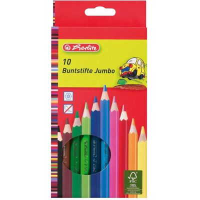 Herlitz, Malstifte, Buntstifte Jumbo 10er Karton (10x) Herlitz, Malstifte, Buntstifte Jumbo 10er Karton (10x)