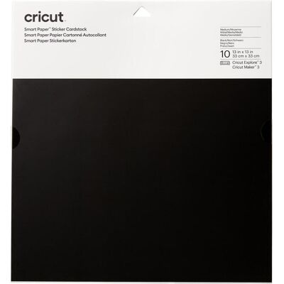 Cricut, Bastelpapier, Stickerpapier Smart 30.5 x 30.5 cm, 10 Blatt, Schwarz (210 g/m²) Cricut, Bastelpapier, Stickerpapier Smart 30.5 x 30.5 cm, 10 Blatt, Schwarz (210 g/m²)