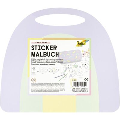 Folia, Sticker, Bringmann 82304 - Sticker Malbuch Rainbow Dreams, Stickerbuch mit 15 vorgedruckten Seiten zum (36 Sticker) Folia, Sticker, Bringmann 82304 - Sticker Malbuch Rainbow Dreams, Stickerbuch mit 15 vorgedruckten Seiten zum (36 Sticker)