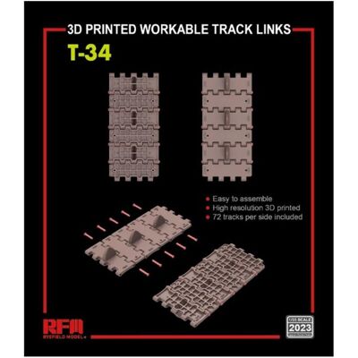 Rye Field Model Workable track links for T-34 (3D printed ) Rye Field Model Workable track links for T-34 (3D printed )