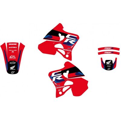 Blackbird, Sticker, Aufkleber-Set für Honda CR 125R (93-97) und CR 250R (92-96), Dream 5 Farben, Rot, Schwarz Blackbird, Sticker, Aufkleber-Set für Honda CR 125R (93-97) und CR 250R (92-96), Dream 5 Farben, Rot, Schwarz