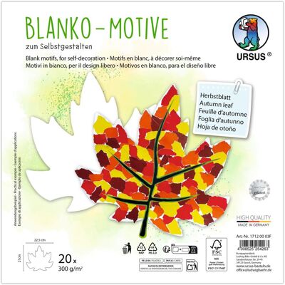 Ursus, Bastelpapier, Blanko Fotokarton-Motive (230 g/m², 20x) Ursus, Bastelpapier, Blanko Fotokarton-Motive (230 g/m², 20x)