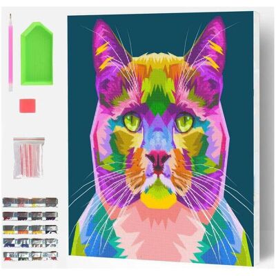 Planet Splat-Diamantpuzzle KATZE 30x40 cm Planet Splat-Diamantpuzzle KATZE 30x40 cm