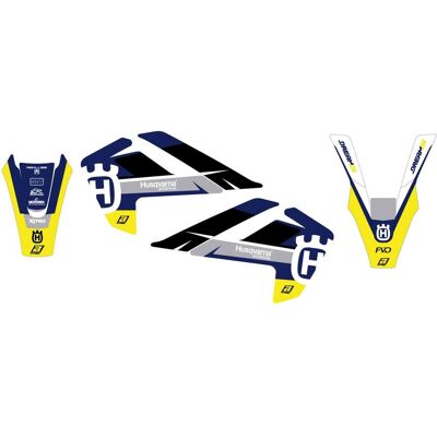 Blackbird, Sticker, Aufkleber-Set Husqvarna TC 85 '25 Dream 5 Farben Blau Gelb Blackbird, Sticker, Aufkleber-Set Husqvarna TC 85 '25 Dream 5 Farben Blau Gelb
