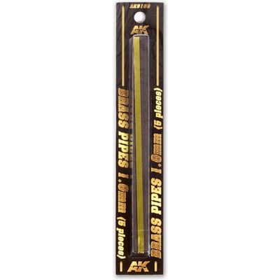 AK Interactive BRASS PIPES 1,0mm, 5 units AK Interactive BRASS PIPES 1,0mm, 5 units