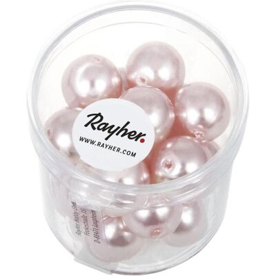 Rayher Renaissance Glaswachsperlen, 12mm ø, muschelrosa Rayher Renaissance Glaswachsperlen, 12mm ø, muschelrosa