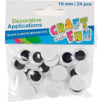 Craft with Fun Dekorative Ornamentaugen 18mm 24 Stück Craft with Fun Dekorative Ornamentaugen 18mm 24 Stück