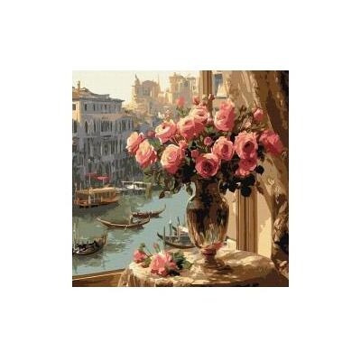 Ideyka Malen nach Zahlen - Rosen in Venedig 40x40cm Ideyka Malen nach Zahlen - Rosen in Venedig 40x40cm