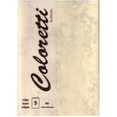 Magni 220719506 - Coloretti Karten, 220 g/m², DIN B6 hd, chamois marmora, 5 Stück Magni 220719506 - Coloretti Karten, 220 g/m², DIN B6 hd, chamois marmora, 5 Stück