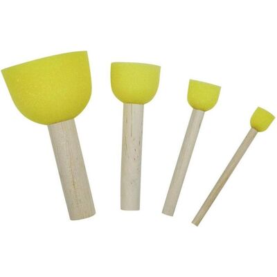 Zahn Pinsel, Mal Zubehör, Schwammpinsel Schaumstoff 4tei Zahn Pinsel, Mal Zubehör, Schwammpinsel Schaumstoff 4tei