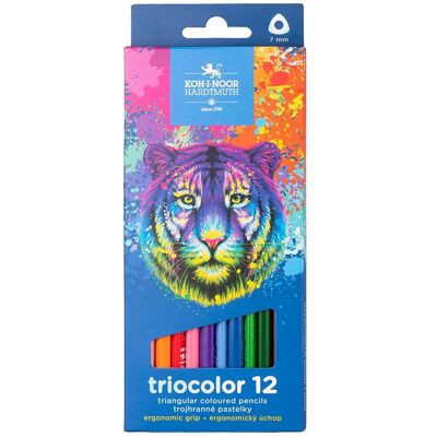 Koh-i-Noor, Malstifte, Triocolor Dreieckige Buntstifte 12 St. Tiger (12x) Koh-i-Noor, Malstifte, Triocolor Dreieckige Buntstifte 12 St. Tiger (12x)