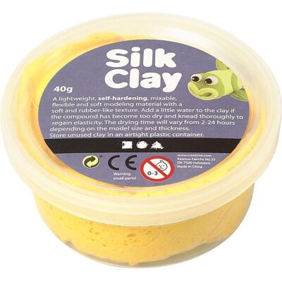 Silk Clay, Modelliermasse, Geel, 40gr. Silk Clay, Modelliermasse, Geel, 40gr.