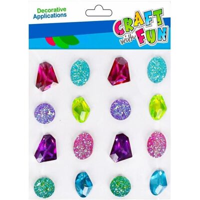Craft with Fun, Sticker, Selbstklebende Kristalle 16 Stk (16 Sticker) Craft with Fun, Sticker, Selbstklebende Kristalle 16 Stk (16 Sticker)