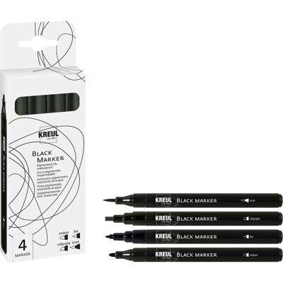 Kreul, Marker, Black Marker (4x) Kreul, Marker, Black Marker (4x)