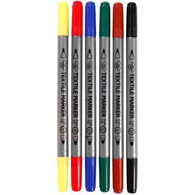 Creativ Company, Marker, Stoffmalstifte "Standard-Farben", 6 Stück (6x) Creativ Company, Marker, Stoffmalstifte "Standard-Farben", 6 Stück (6x)