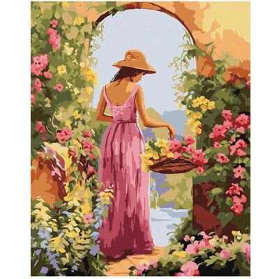 Ideyka Malen nach Zahlen - Mädchen mit Blumen Ideyka Malen nach Zahlen - Mädchen mit Blumen