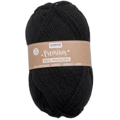 Glorex Premium 100% Acryl, 50g, Garn + Wolle, Schwarz Glorex Premium 100% Acryl, 50g, Garn + Wolle, Schwarz
