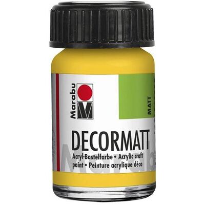 Marabu, Künstlerfarbe + Bastelfarbe, Decormatt Acryl 15 ml im Glas mittelgelb (15 ml) Marabu, Künstlerfarbe + Bastelfarbe, Decormatt Acryl 15 ml im Glas mittelgelb (15 ml)
