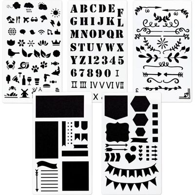 Hama Mal Zubehör, Schablonen-Set, zum Malen, Basteln, Dekorieren, 5er-Pack Hama Mal Zubehör, Schablonen-Set, zum Malen, Basteln, Dekorieren, 5er-Pack