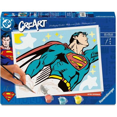 Ravensburger CreArt, Malen nach Zahlen Adults Trend DC Comics - Retro Superman Ravensburger CreArt, Malen nach Zahlen Adults Trend DC Comics - Retro Superman