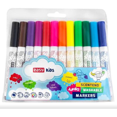 Easy, Marker, Jumbo-Spiral-Duftmarker, 12 Farben, EINFACH (12x) Easy, Marker, Jumbo-Spiral-Duftmarker, 12 Farben, EINFACH (12x)