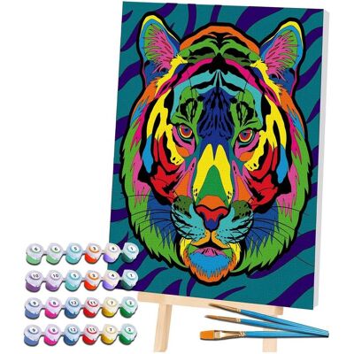 Planet Splat-Malerei nach Zahlen, TIGER 30x40 cm Planet Splat-Malerei nach Zahlen, TIGER 30x40 cm