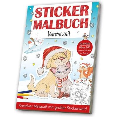 Media Verlag Winterzeit Stickerbuch - Kinder Malbuch Media Verlag Winterzeit Stickerbuch - Kinder Malbuch