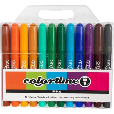 Creativ Company, Marker, Colortime - Filzschreiber 5 mm - 12 Stck. (12x) Creativ Company, Marker, Colortime - Filzschreiber 5 mm - 12 Stck. (12x)
