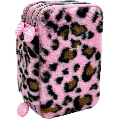 Tinka Dreifach-Stiftemäppchen - Leopard Rosa - Federmäppchen Tinka Dreifach-Stiftemäppchen - Leopard Rosa - Federmäppchen