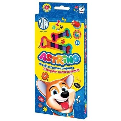 Astra, Malstifte, Dreieckige Buntstifte, 12 Farben, Astrino (12x) Astra, Malstifte, Dreieckige Buntstifte, 12 Farben, Astrino (12x)
