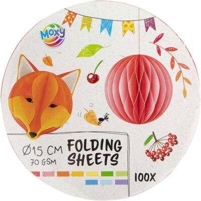 Grafix, Bastelpapier, Falzbogen Rund 15 cm 100 Stück 10 Farben (100x) Grafix, Bastelpapier, Falzbogen Rund 15 cm 100 Stück 10 Farben (100x)