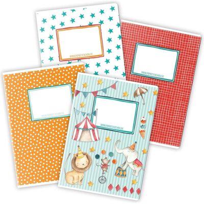 Papierdrachen Schulhefte 4er Set DIN A5 - Zirkus (VE 4) Papierdrachen Schulhefte 4er Set DIN A5 - Zirkus (VE 4)