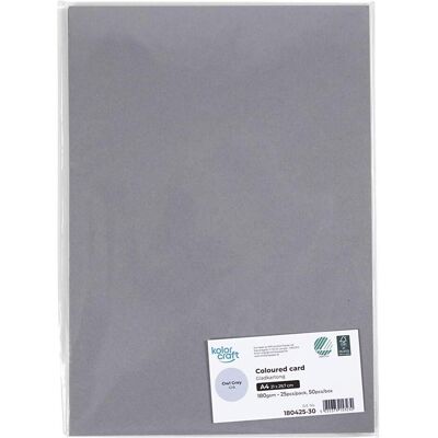 Creativ Company, Bastelpapier, Card Paper, A4, 180 g, grey, 25 sheet/ 1 pack (180 g/m², 25x) Creativ Company, Bastelpapier, Card Paper, A4, 180 g, grey, 25 sheet/ 1 pack (180 g/m², 25x)