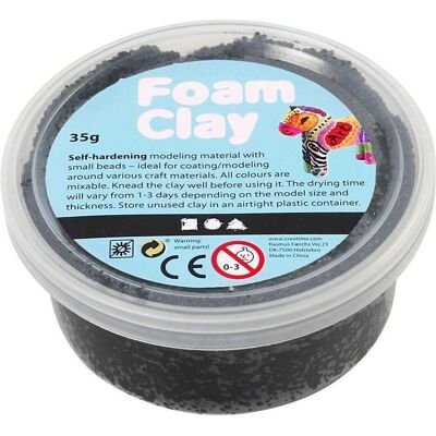 Foam Clay, Modelliermasse, - Schwarz, 35gr. Foam Clay, Modelliermasse, - Schwarz, 35gr.