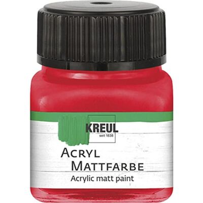 Kreul, Künstlerfarbe + Bastelfarbe, Acryl Mattfarbe Rot 20ml (20 ml) Kreul, Künstlerfarbe + Bastelfarbe, Acryl Mattfarbe Rot 20ml (20 ml)