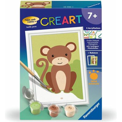 Ravensburger CreArt - Malen nach Zahlen 23986 - Kleiner Affe - ab 7 Jahren Ravensburger CreArt - Malen nach Zahlen 23986 - Kleiner Affe - ab 7 Jahren