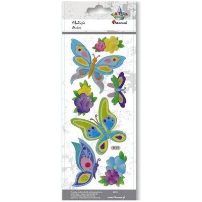 Titanum, Sticker, Konvexe Aufkleber, weiche Schmetterlinge, Blumen, 7 Stk (7 Sticker) Titanum, Sticker, Konvexe Aufkleber, weiche Schmetterlinge, Blumen, 7 Stk (7 Sticker)