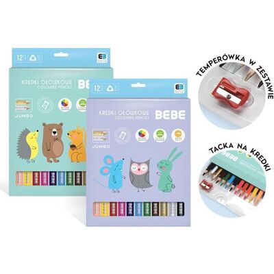 Oster, Malstifte, Jumbo dreieckige Buntstifte 12 Farben BB Pastell (12x) Oster, Malstifte, Jumbo dreieckige Buntstifte 12 Farben BB Pastell (12x)