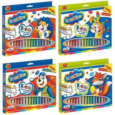 St. Majewski, Malstifte, Buntstifte Bambino Holz 18 Farben + Spitzer (18x) St. Majewski, Malstifte, Buntstifte Bambino Holz 18 Farben + Spitzer (18x)