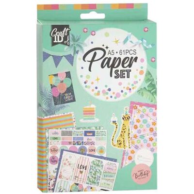 Grafix, Bastelpapier, Papierset A5 - 61 Stück. (61x) Grafix, Bastelpapier, Papierset A5 - 61 Stück. (61x)